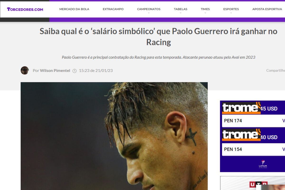 Medio brasileño revela cuánto ganará Paolo en Argentina (Torcedores.com)