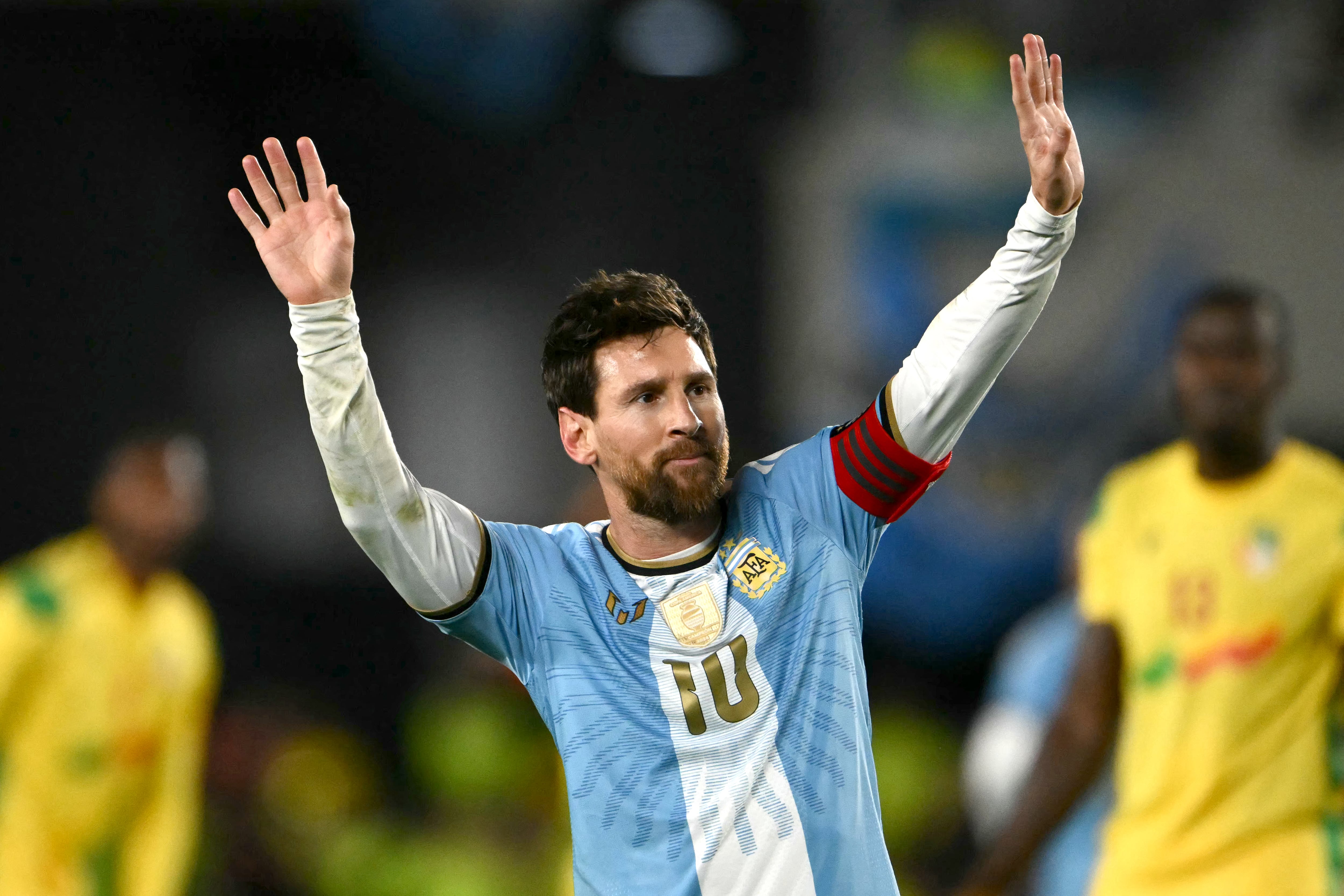 Argentina derrotó 3-0 a Benín el martes 6 de octubre por la Despedida de Lionel Messi en el estadio Más Monumental, Buenos Aires, Argentina.