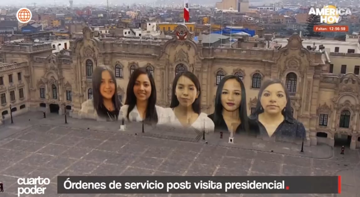 Cuarto Poder reveló contrataciones de cinco jóvenes tras visitar el despacho del presidente José Jerí.