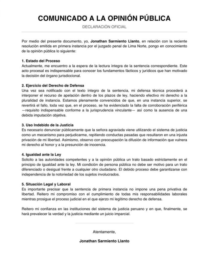 John Kelvin anuncia que apelará la sentencia.