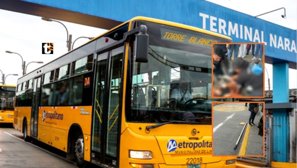 Adulta mayor queda en UCI tras caerle poste en la cabeza en estación Naranjal del Metropolitano