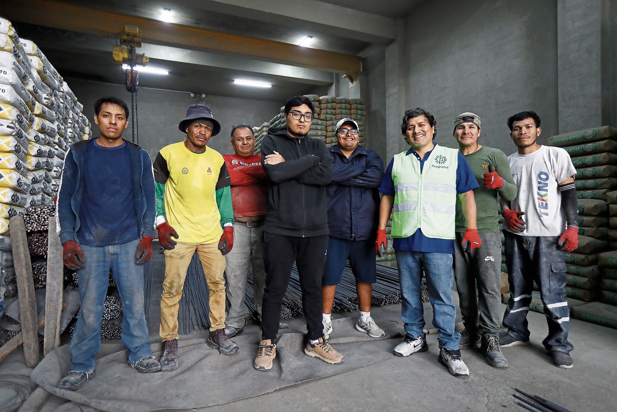 Equipo de Don Pedro, empresario ferretero de SJM. Foto: Cesar Bueno/@photo.gec