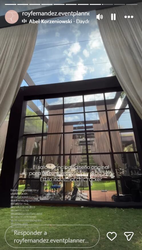 Así fue la decoración del lugar de la fiesta para la boda de Salim Vera y Claudia Sobenes.