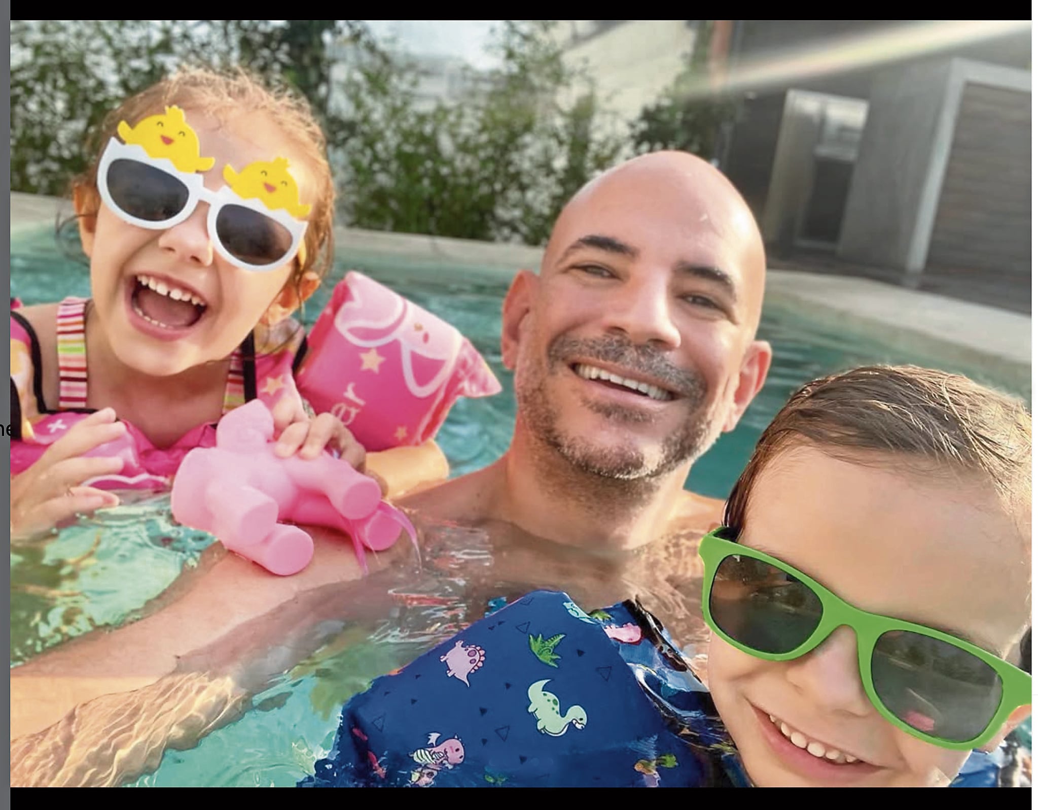 Ricardo Morán comparte tiempo con sus dos hijos