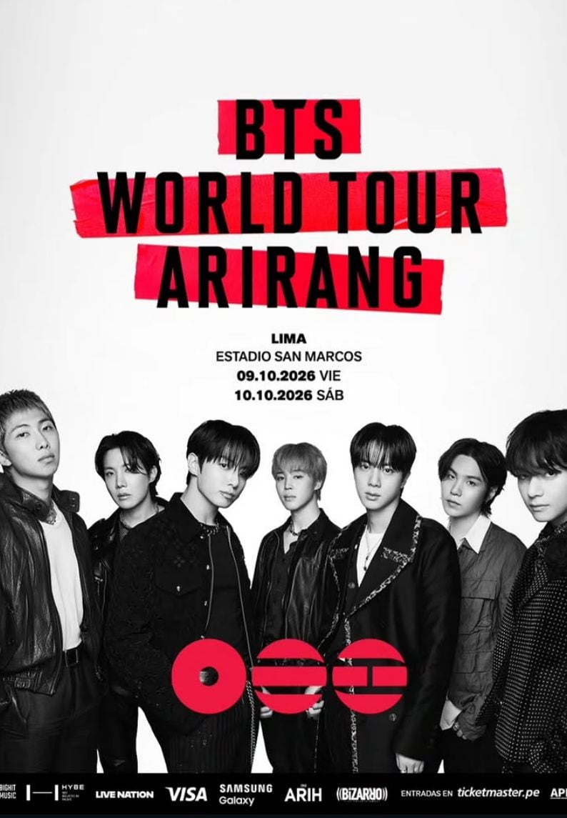 La banda surcoreana dará dos conciertos en Perú.