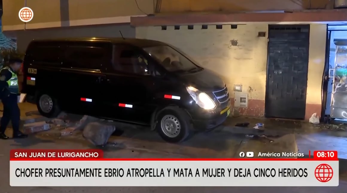 Madre murió atropellada por mivivan en San Juan de Lurigancho y salvó a sus hijos.