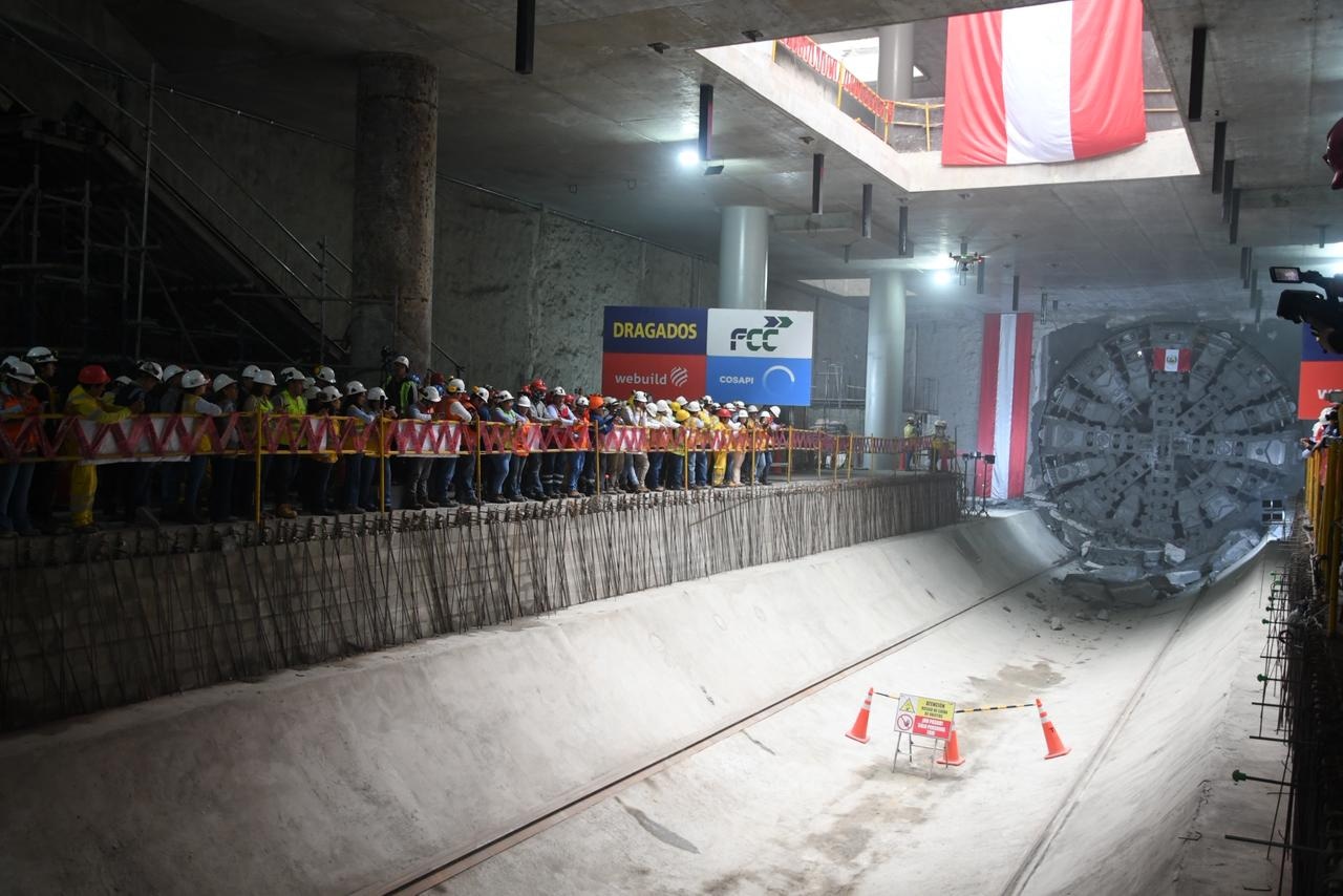 Tuneladora Delia llegó hasta la Estación San Marcos. (Andina)