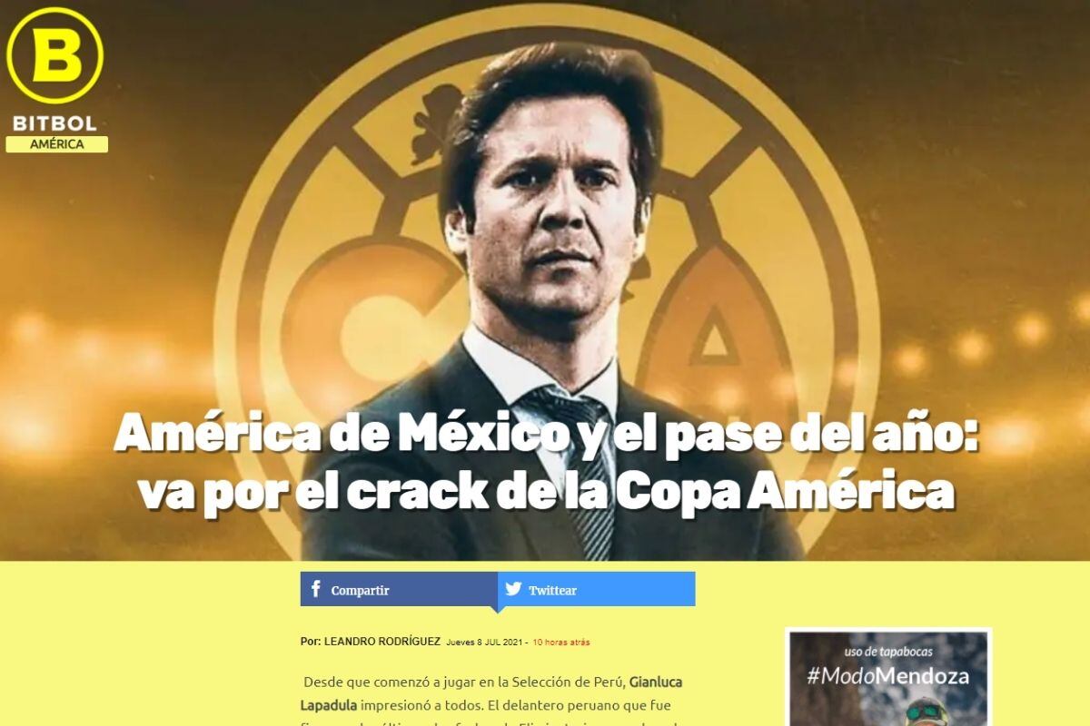 Expectativa en México por llegada de Gianluca Lapadula (Captura)