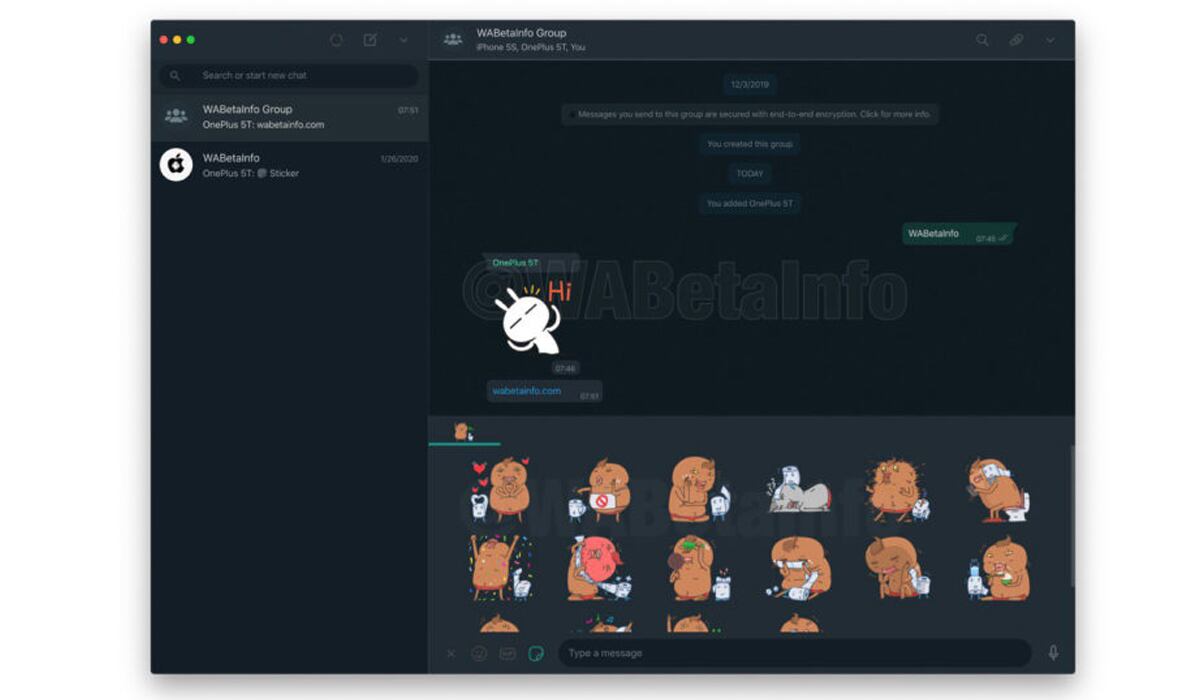Según WAbeta Info, así se vería el modo oscuro en WhastApp Web. (Foto: WABeta Info)