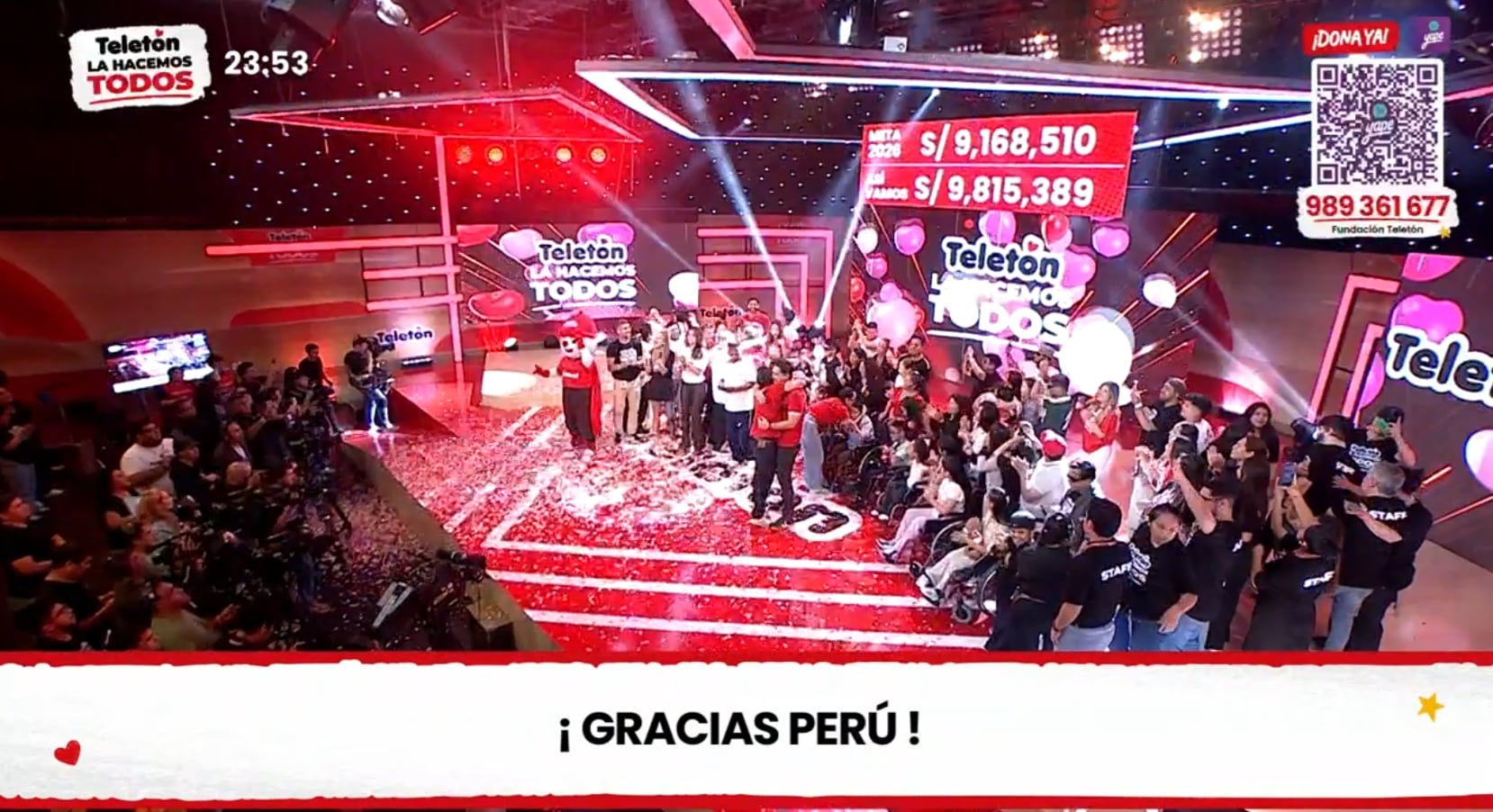 Teletón Perú logró superar la meta.