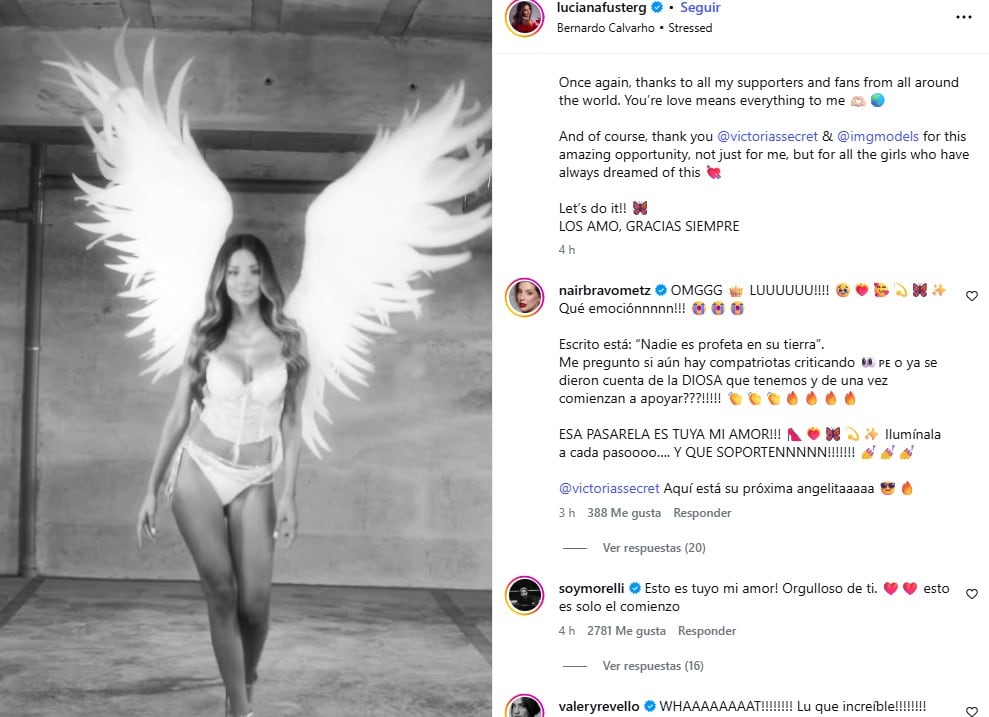 Luciana Fuster se muestra emocionada tras la convocatoria.