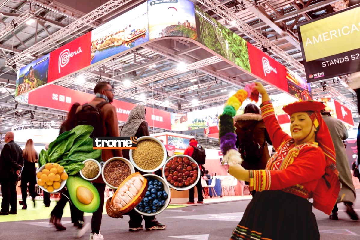El Perú exhibe lo mejor de sus atractivos turísticos y delicias gastronómicas en FITUR 2024 la Feria Internacional de Turismo que se realiza en Madrid, España. (Mincetur/Promperú / Isabel Medina / Compos. Trome).