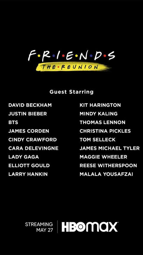 HBO Max confirmó la lista de invitados especiales a la reunión de "Friends". (Foto: @hbomax)
