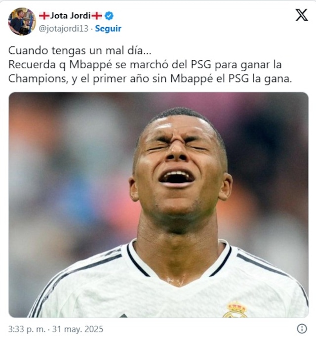 Vacílate con los mejores memes de la final de la Champions League entre el PSG y el Inter de Milán. (Redes sociales)