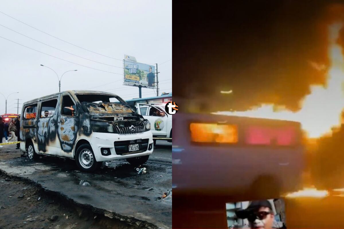 ¡Lo quemaron vivo mientras dormía en su miniván! ‘Los Mexicanos’ prenden fuego a colectivero en Los Olivos