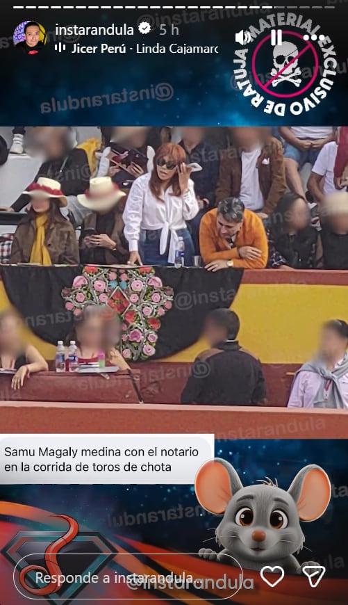 Magaly Medina en Plaza de Toros en Chota, Cajamarca, junto a su esposo Alfredo Zambrano.