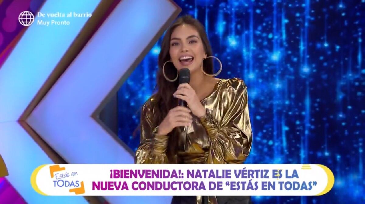 Natalie Vértiz es la nueva conductora de "Estás en todas" (Foto: Captura de Pantalla)