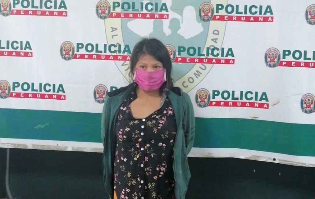 Crimen ocurrió el primer día del año 2021. Aquí una fotografía presunta homicida detenida. | Foto. Difusión