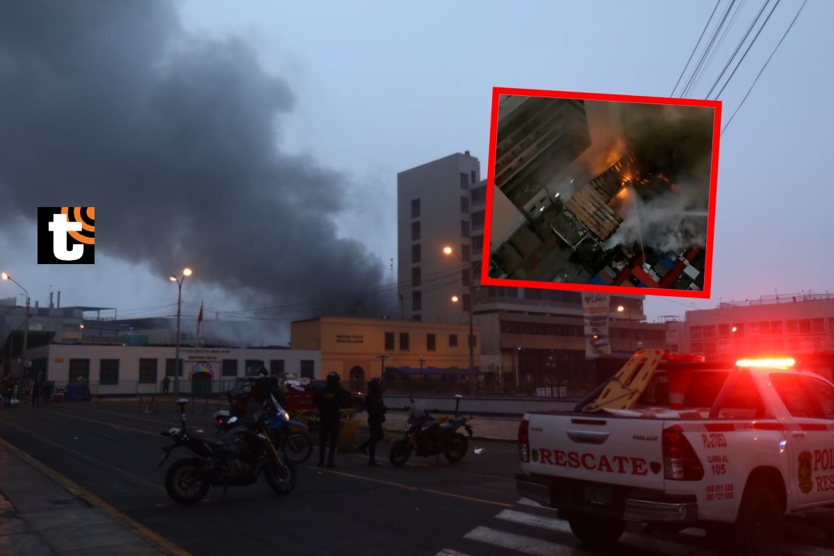 Incendio en Mesa Redonda: Se reporta solo daños materiales Foto: César Grados/@photo.gec