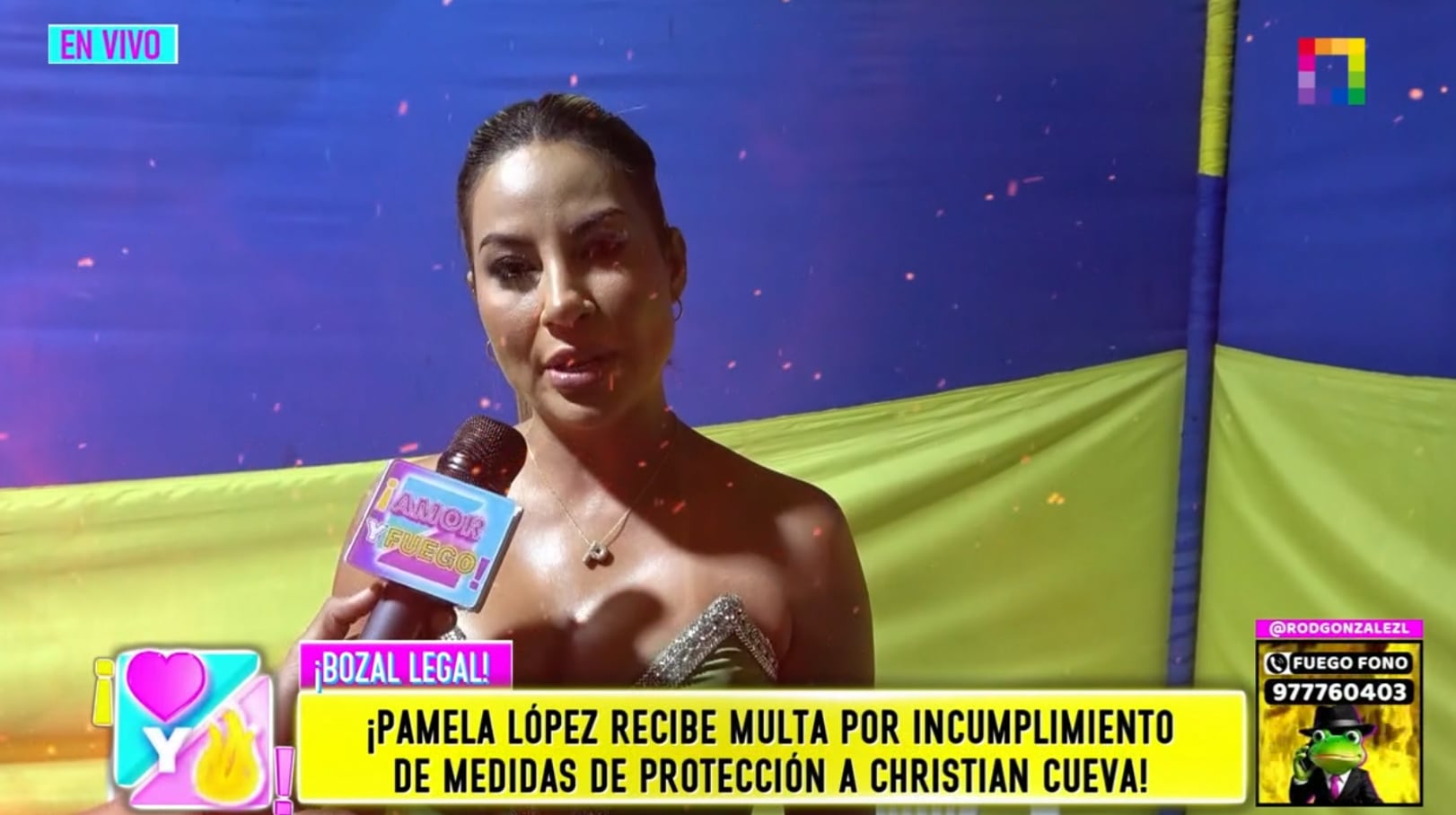 Pamela López asegura que será su abogado quien declarará sobre la multa interpuesta a su persona.