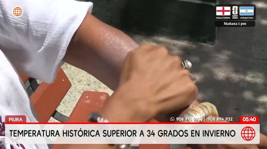 Piura registró pico histórico de más de 34 grados en invierno por El Niño Costero. (América TV)