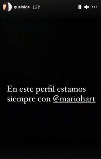 Carla García apoya a Mario Hart