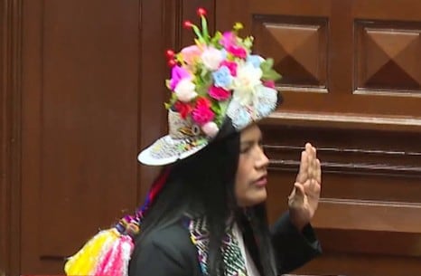 Catherin Palomino, congresista de Juntos Por el Perú.