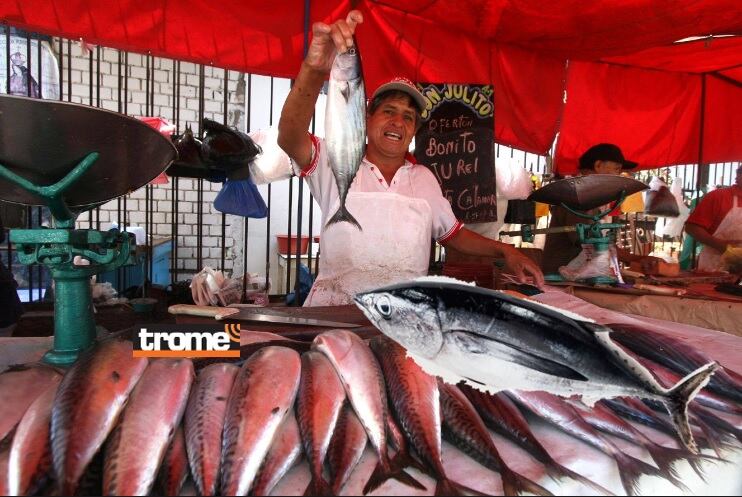 Crece el consumo de pescado y otros productos marinos por Semana Santa. Mercados y terminales pesqueros señalan que en los próximos días subirá el precio. (Compos. Isabel Medina / Trome).
