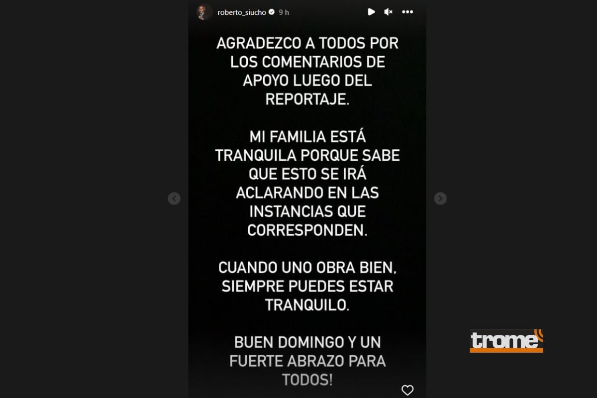 Exjugador de Universitario reaccionó en su cuenta de instagram (@roberto_siucho)