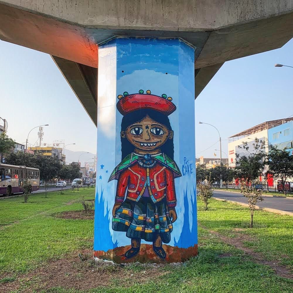 Uno de los murales pintados por Cake. Foto: Facebook de Cake