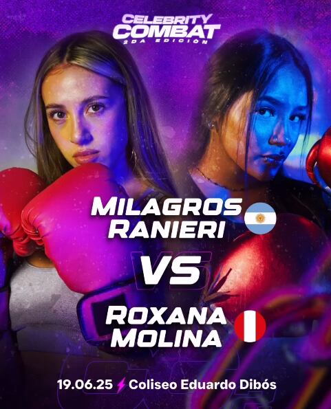 Roxana Molina hace su debut en el Celebrity Combat. (Difusión)