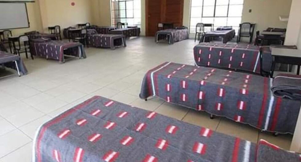 Ica: Se trata de un ambiente acondicionado para pacientes asintomáticos con una capacidad de 50 camas y con una proyección a 100 en las instalaciones de un Centro de Educación Técnico Productiva (Cetpro) en el distrito de Salas. (Foto Diresa Ica)