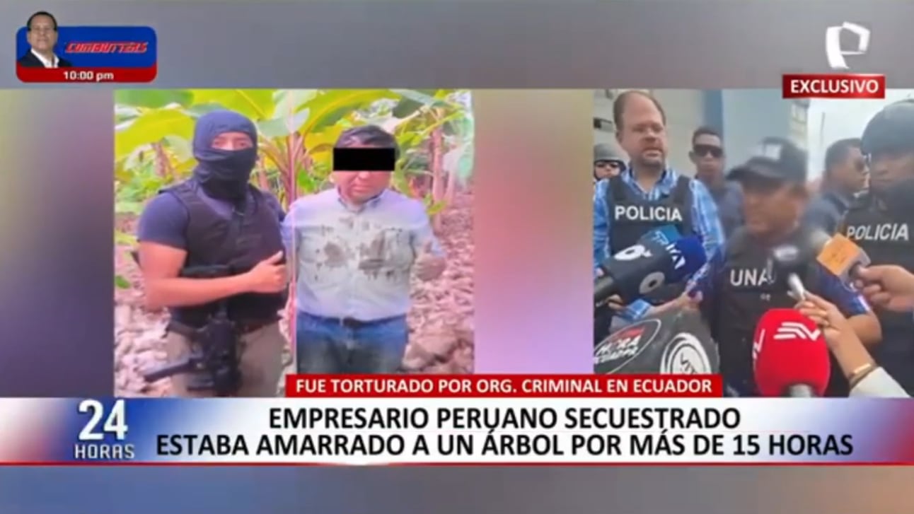 Empresario peruano fue rescatado luego de 15 horas de haber sido secuestrado por banda delictiva en Ecuador.
