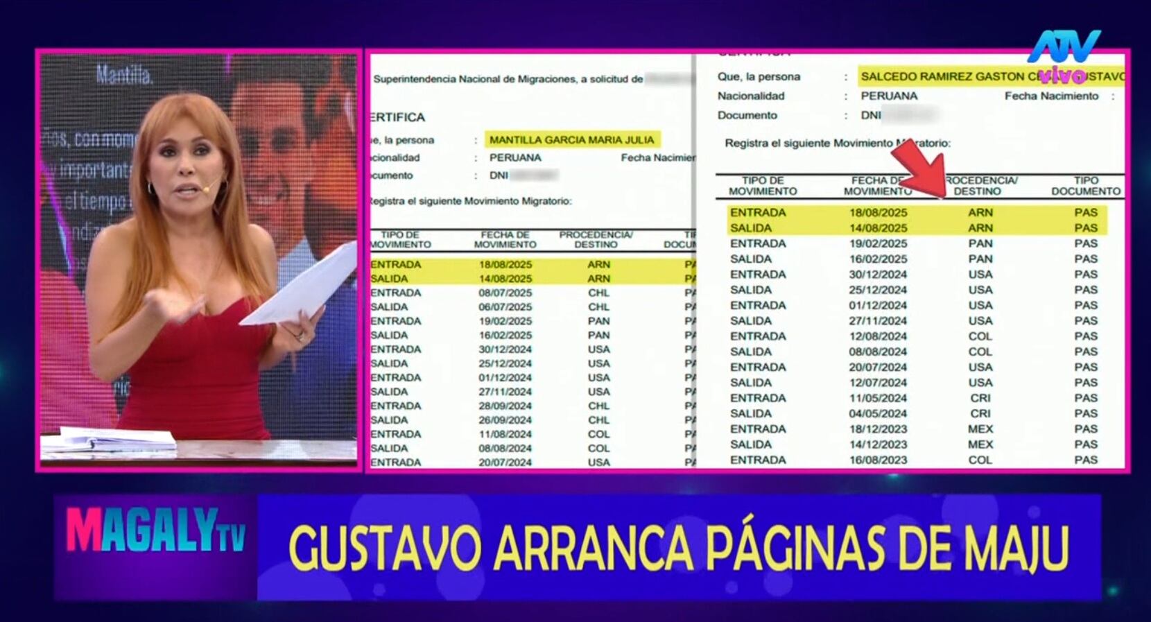 Maju Mantilla y Gustavo Salcedo estuvieron en Argentina antes que él anunciara su separación.