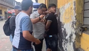 Atrapan a delincuente acusado de robar cámara a turista turco cerca a Palacio de Gobierno | VIDEO