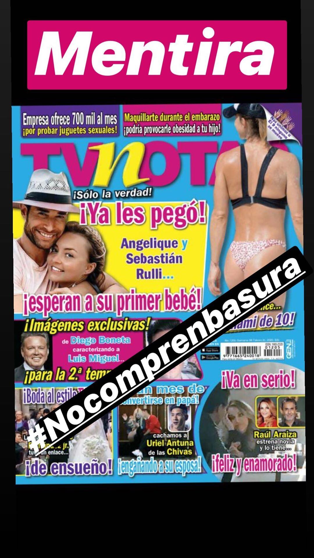 Sebastián Rulli niega embarazo de Angelique Boyer. (Foto: Captura Instagram)