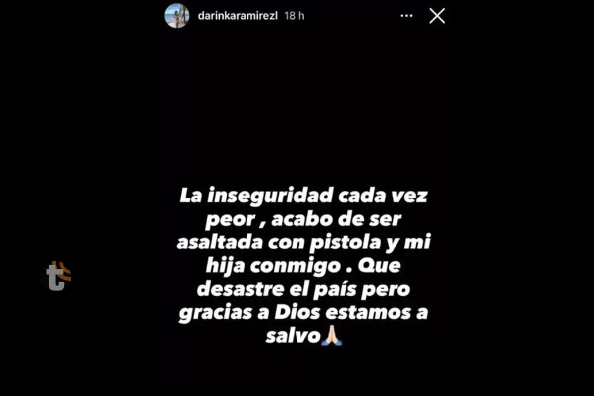 Darinka contó sobre su experiencia con inseguridad ciudadana (Foto: @darinkaramirezl)