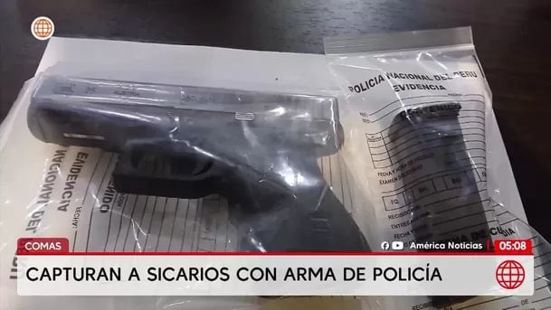Capturan a sicarios con arma de policía. Foto: América Noticias