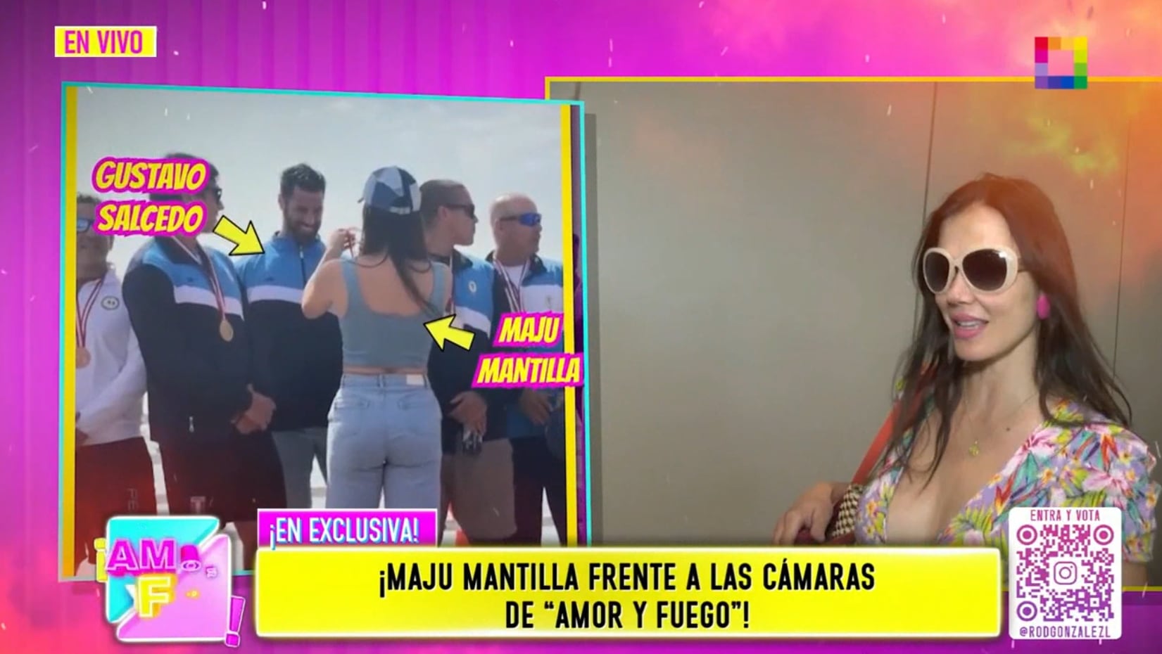 Maju Mantilla dice estuvo con sus hijos en premiación a Gustavo Salcedo.