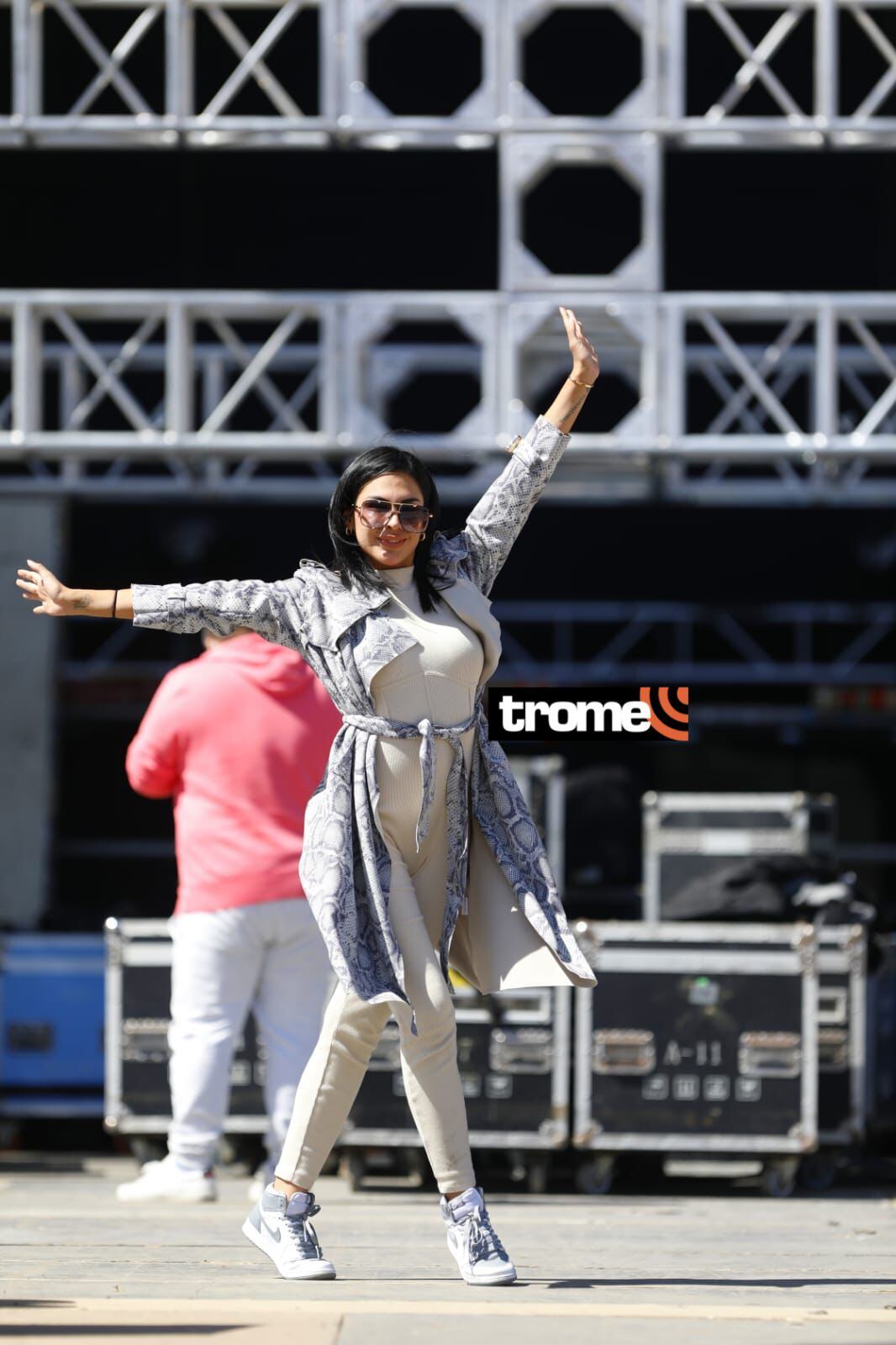 Tefi Valenzuela conversó con Trome desde Arequipa antes de compartir escenario con J Balvin. (Foto: César Bueno)