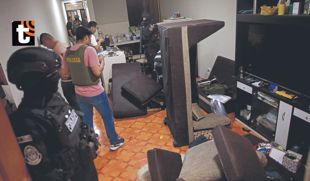 Esta guarida estaba ubicada en el cuarto piso de un edificio de la asociación residencial Los Jardines, Comas.