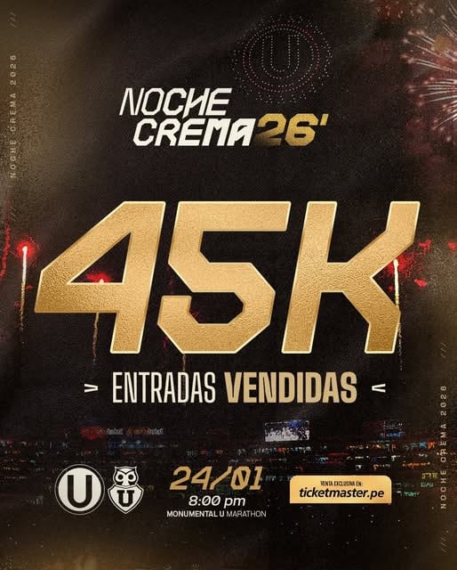 La Noche Crema será a estadio lleno. (Universitario)