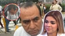 César Sánchez ‘escapa’ tras declarar por denuncia de Naldy Saldaña y le gritan: “¡Asqueroso!"