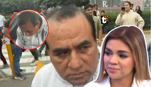 César Sánchez ‘escapa’ tras declarar por denuncia de Naldy Saldaña y le gritan: “¡Asqueroso!"