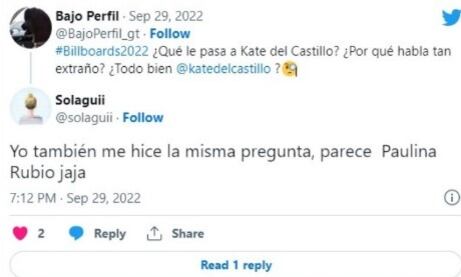 Los comentarios hacia Del Castillo se hicieron tendencia en Twitter (Foto: Twitter)