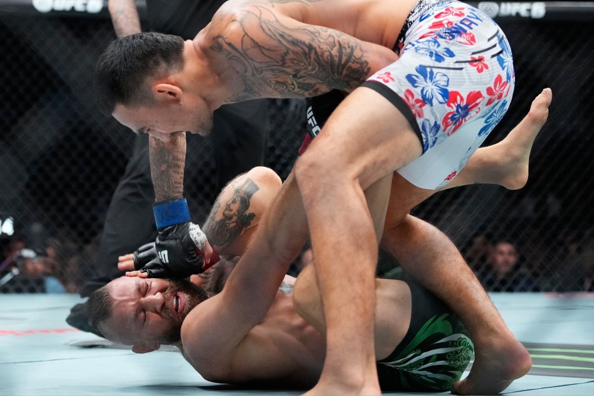Triste regreso de Conor McGregor a UFC. (AP Photo/John Locher)