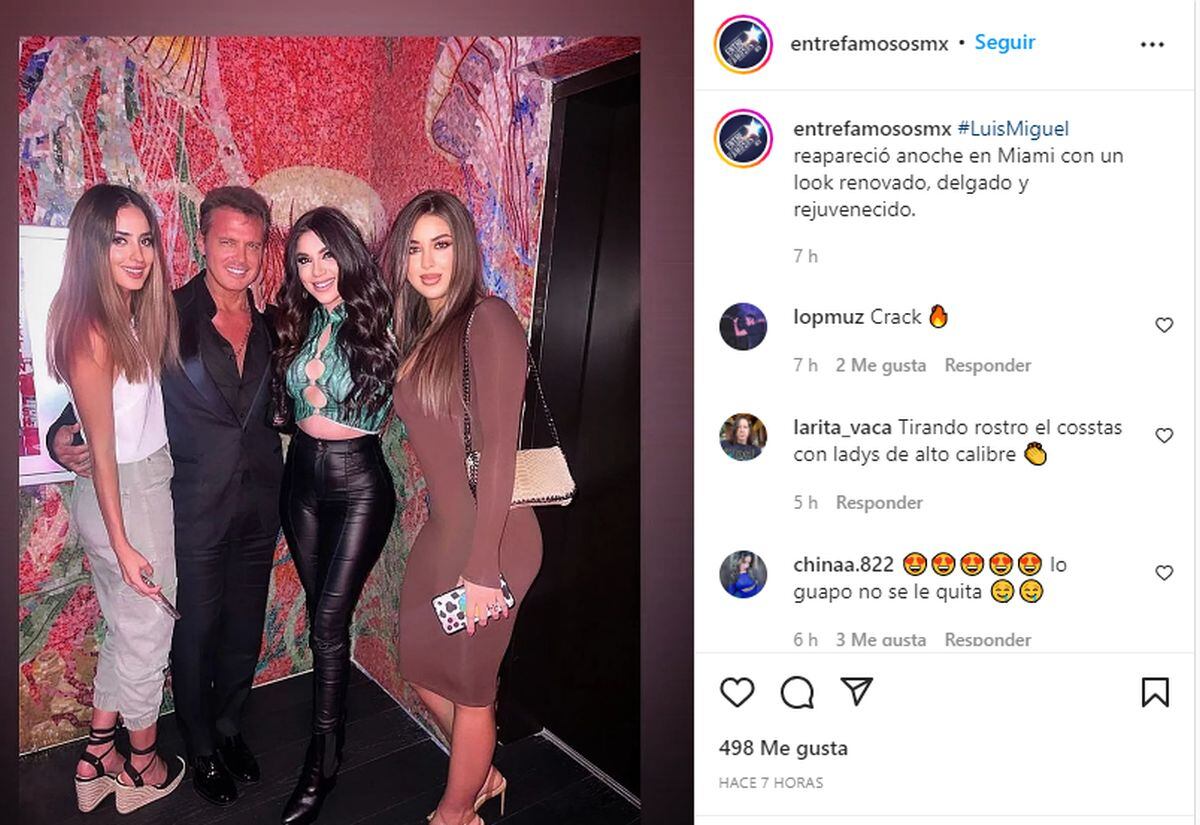 La foto del cantante junto a las tres fans se viralizó en Instagram (Foto: Entre Famosos MX / Instagram)