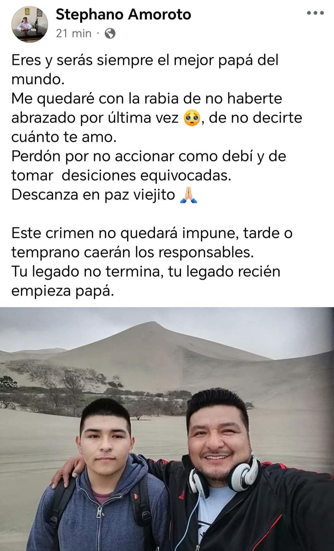 Redes sociales de Stephano Amoroto