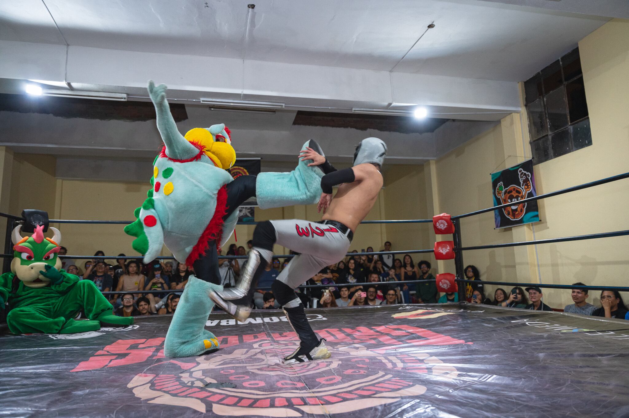 Timoteo vs. Bowser se enfrenatron en un ring de Gladiadores Perú. Foto: Jonathan Tovar.