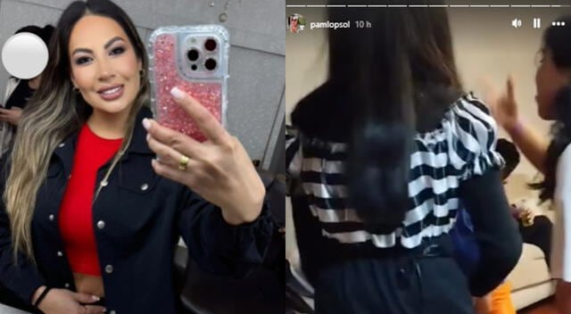 Pamela López y sus pequeños en Halloween.